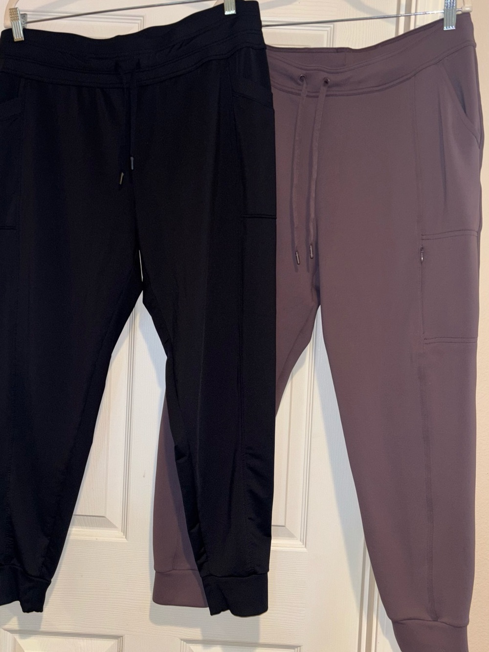 2 32 degrees Women's Drawstring Cargo Joggers - Mauve black L /XL